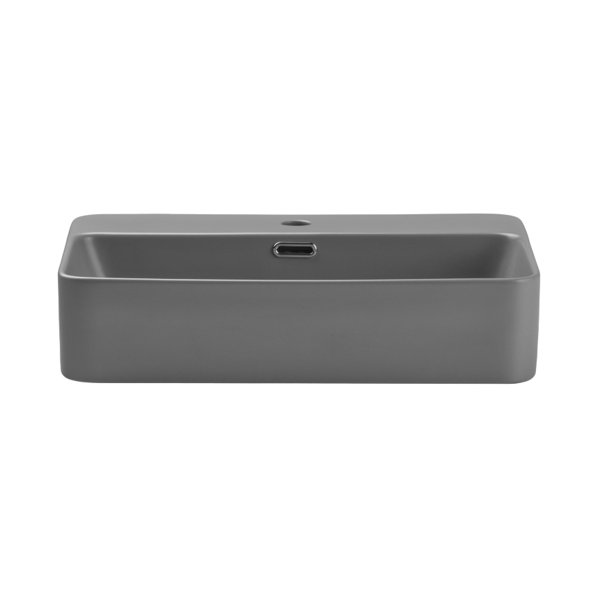 COMAD TRUST 2 MATT LIGHT GREY ( E-6282 ) - Lavabo à poser TRUST 55x38 cm céramique/gris mat