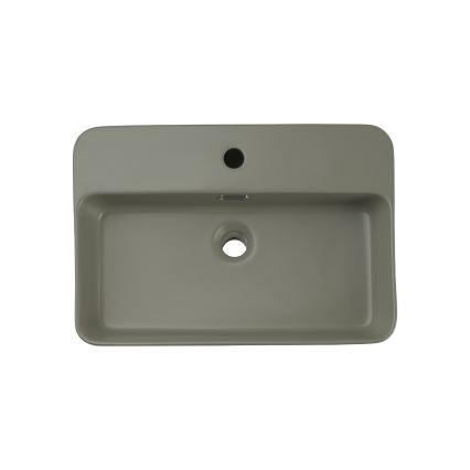 COMAD TRUST 2 OLIVER GREEN (E-6282) - Lavabo à poser TRUST 55x38 cm céramique/vert mat
