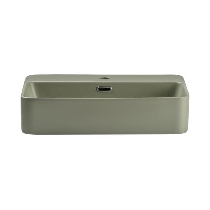 COMAD TRUST 2 OLIVER GREEN (E-6282) - Lavabo à poser TRUST 55x38 cm céramique/vert mat