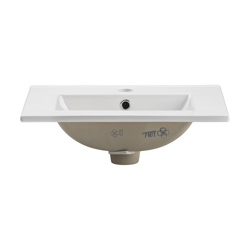 COMAD UM-2050RB DANCE 50 DP - Einbauwaschbecken DANCE 52x40 cm Keramik/mattweiß