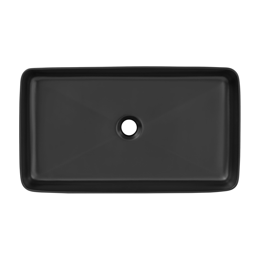 COMAD UM-6275 SLIM 60 BLACK DP - Lavabo da appoggio SLIM 61x34 cm ceramica/nero opaco