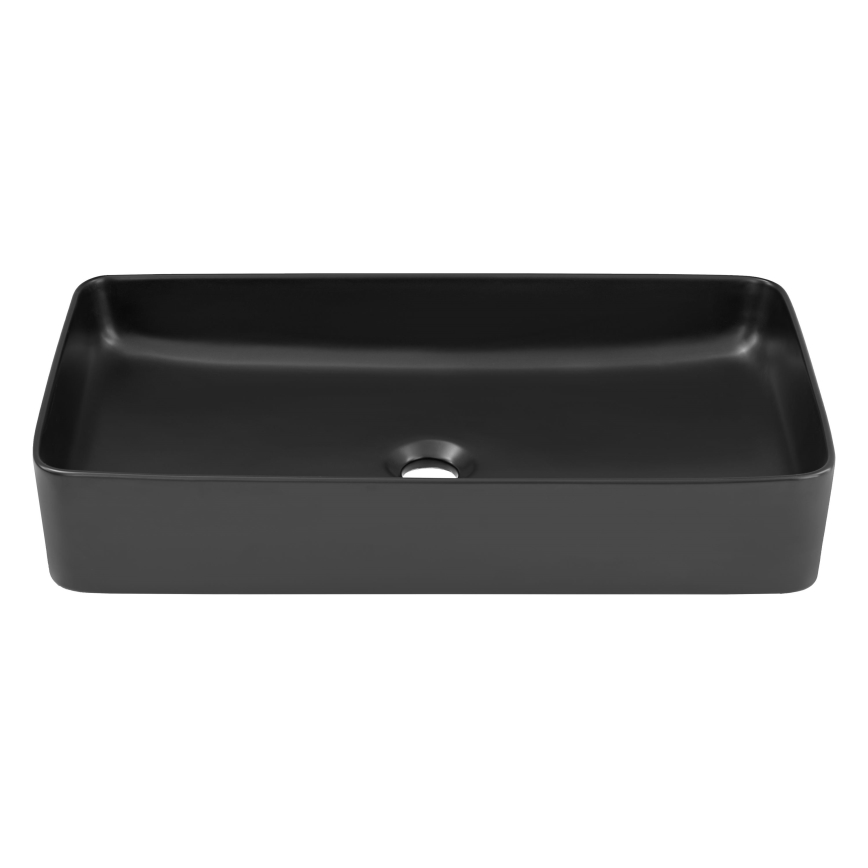 COMAD UM-6275 SLIM 60 BLACK DP - Lavabo da appoggio SLIM 61x34 cm ceramica/nero opaco