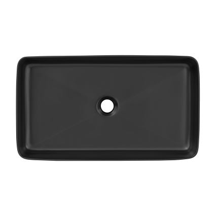 COMAD UM-6275 SLIM 60 NOIR DP - Lavabo à poser SLIM 61x34 cm céramique/noir mat