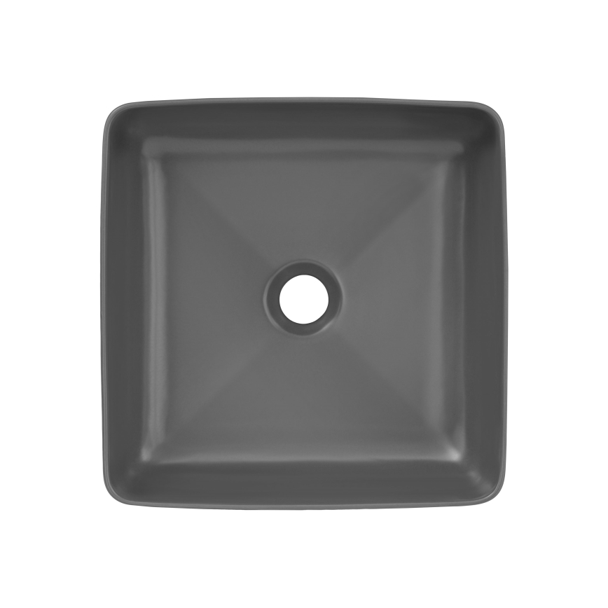 COMAD UM-6276 SLIM 40 GREY DP - Lavandino da appoggio SLIM 37x37 cm ceramiche/opaco grigio