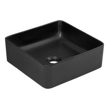 COMAD UM-6276 SLIM 40 NERO DP - Lavabo da appoggio SLIM 37x37 cm ceramica/nero opaco