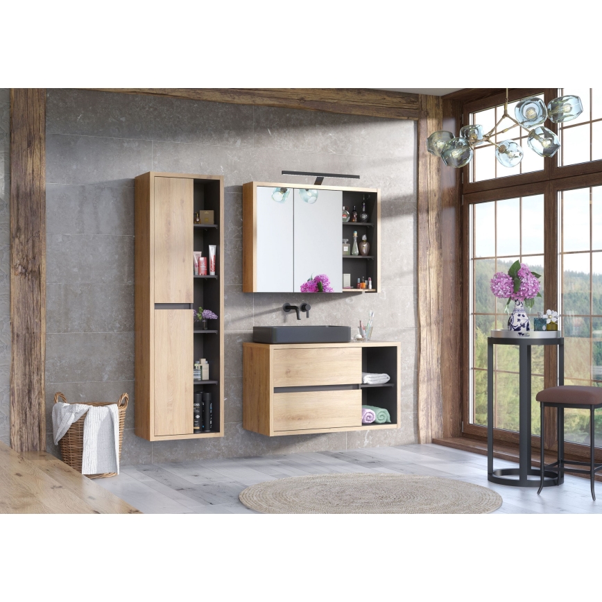 COMAD UM-6276 SLIM 40 NOIR DP - Lavabo à poser SLIM 37x37 cm céramique/noir mat