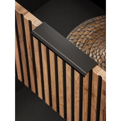 COMAD XILO BLACK WOTAN 82-60-D-2S - Meuble sous-vasque XILO 57 x 60,2 cm noir/chêne Wotan