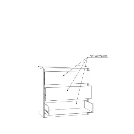Commode à tiroirs MAO chêne artisanal