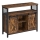 Commode FIRA à portes coulissantes brune/noire