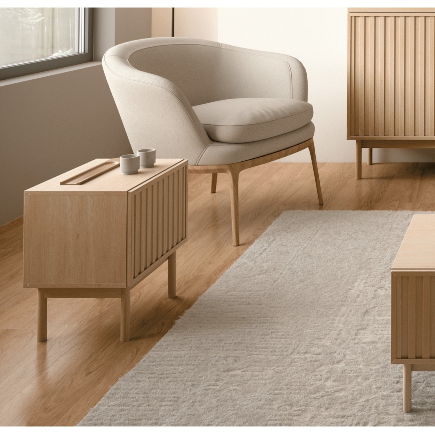 Comodino KIOTO 53x53 cm in rovere Cremona