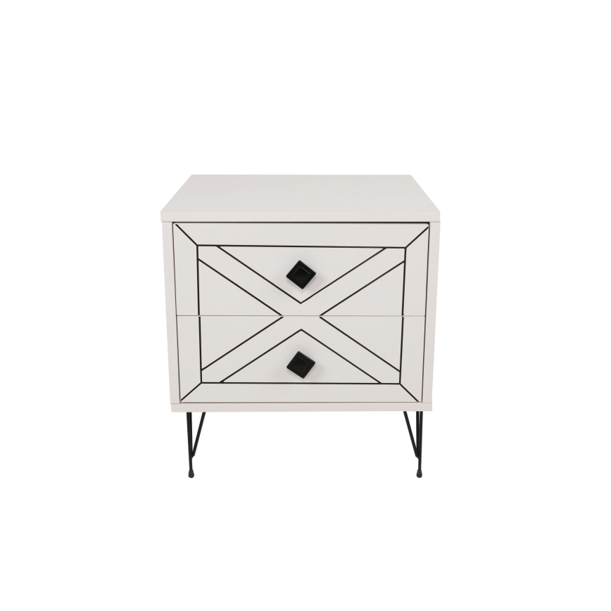 Comodino LUNA 50x55 cm bianco