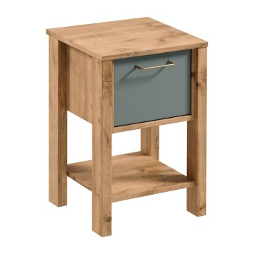 Comodino MENTA 42x59 cm rovere wotan/verde