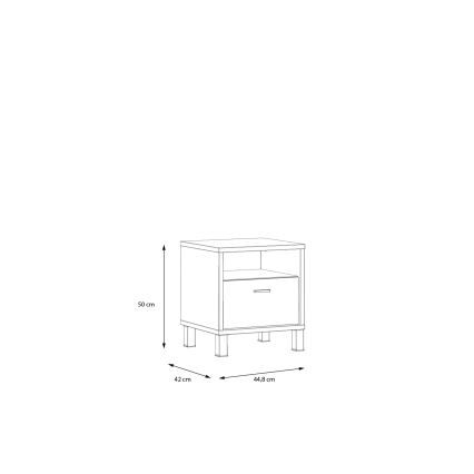 Comodino OREN marrone/nero