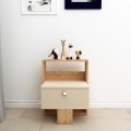 Comodino SNEKER 60x48,6 cm beige/pino atlantic