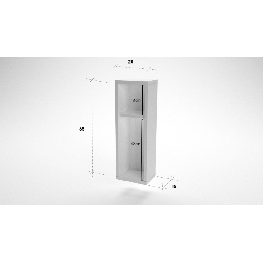 Comodino TURRA 65x20 cm bianco