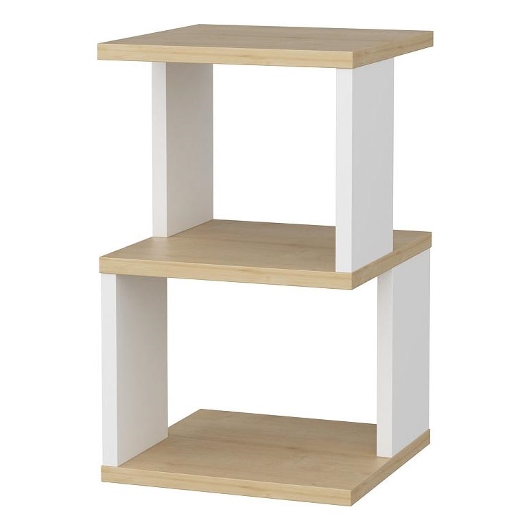 Comodino ZUNA rovere/bianco