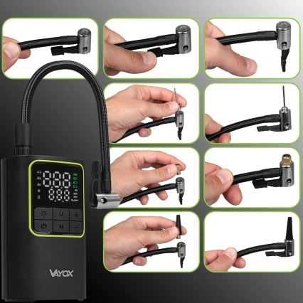 Compresseur d'air de poche numérique 5V 4000 mAh — noir