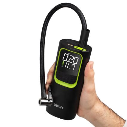 Compressore digitale tascabile 5V 8000 mAh nero