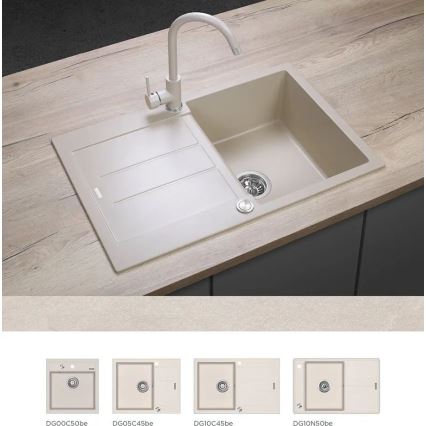 Concept BDG3334BE - Mitigeur d'évier 33,5 cm, finition granit beige