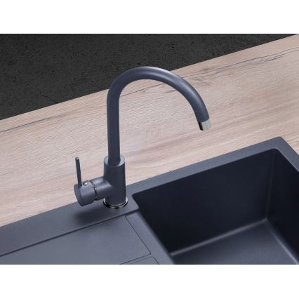 Concept BDG3334DG - Miscelatore per lavello 33,5 cm, effetto granito/grigio scuro