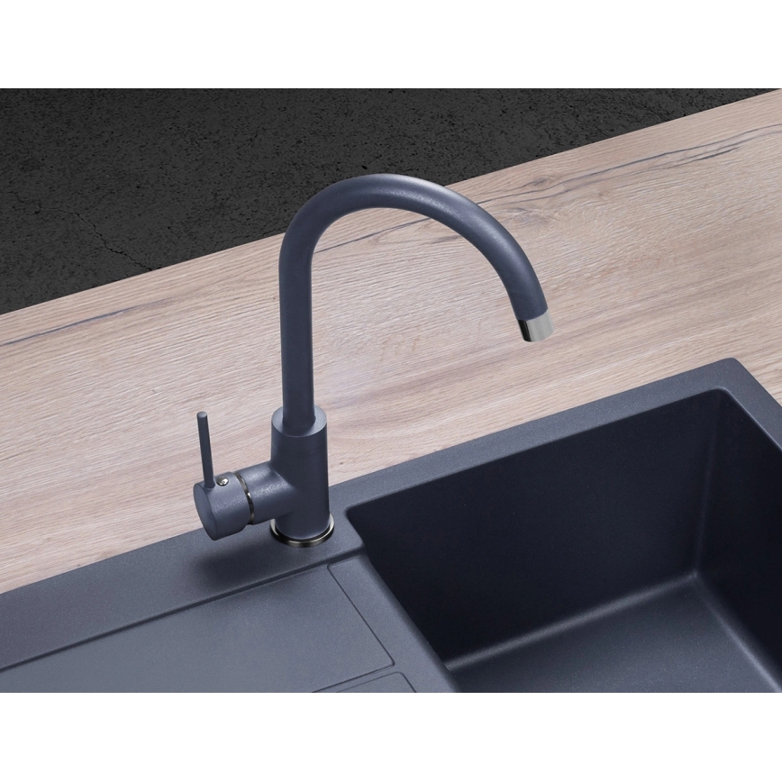 Concept BDG3334DG - Miscelatore per lavello 33,5 cm, effetto granito/grigio scuro