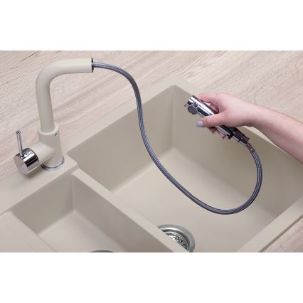 Concept BDG4527BE - Miscelatore per lavello con doccetta estraibile 26,9 cm granito/beige