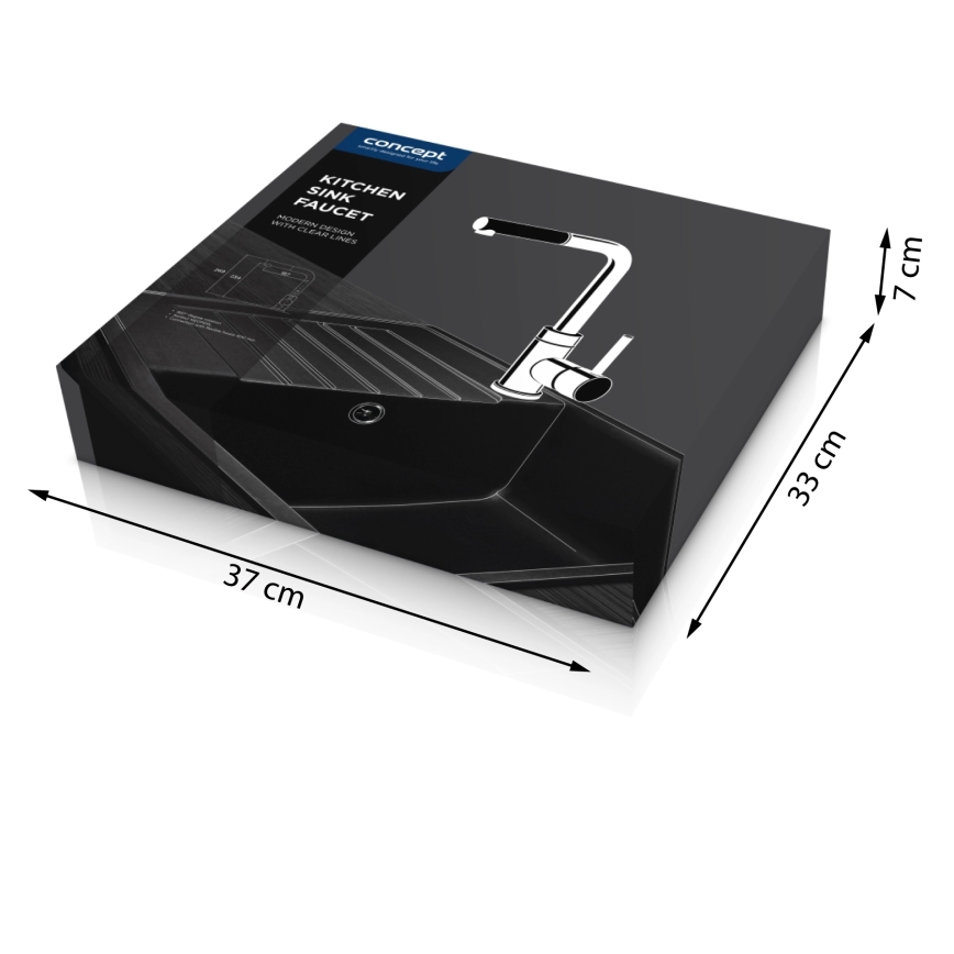 Concept BDG4527DG - Spültischarmatur mit ausziehbarer Brause, 26,9 cm, Granit/Dunkelgrau