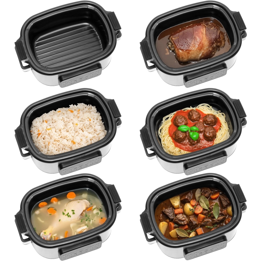 Concept CK9000 - Multicuiseur électrique multifonction 6 L 10 en 1 1250 W/230 V inox