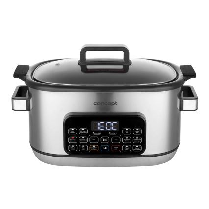 Concept CK9000 - Multicuiseur électrique multifonction 6 L 10 en 1 1250 W/230 V inox
