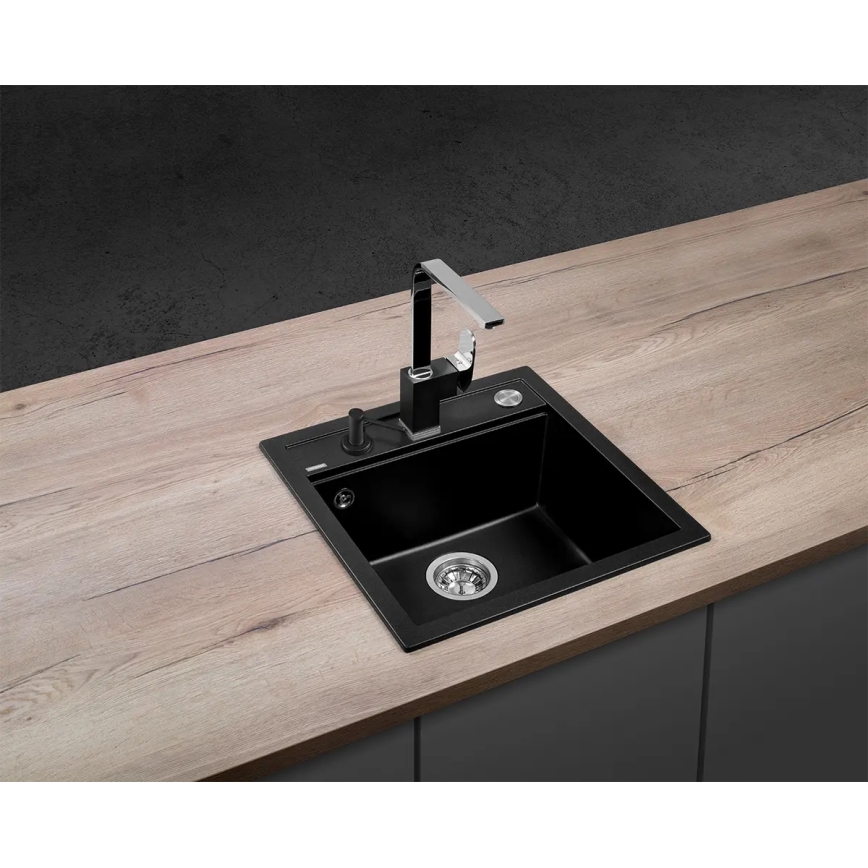 Concept DG00C50BC - Évier de cuisine CUBIS 49x51 cm granit/noir