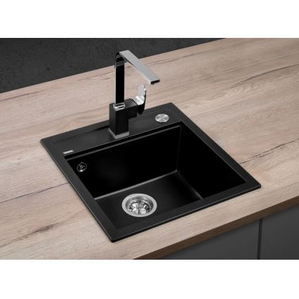 Concept DG00C50BC - Lavello da cucina CUBIS 49x51 cm granito/nero