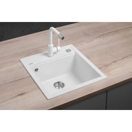Concept DG00C50WH - Évier de cuisine CUBIS 49 x 51 cm granite/blanc