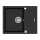 Concept DG05C45BC - Évier de cuisine CUBIS 50x62 cm granit/noir