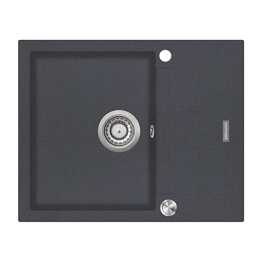 Concept DG05C45DG - Évier de cuisine CUBIS 50x62 cm granite/gris foncé