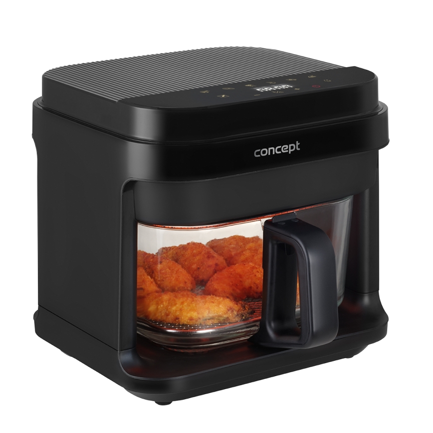 Concept FR5500 - Friggitrice a d'aria GLASS & FAST 5,5 l 1200W/230V nero
