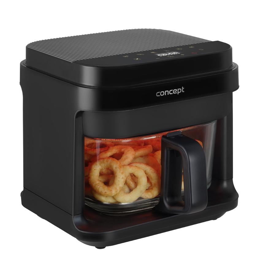 Concept FR5500 - Friggitrice a d'aria GLASS & FAST 5,5 l 1200W/230V nero