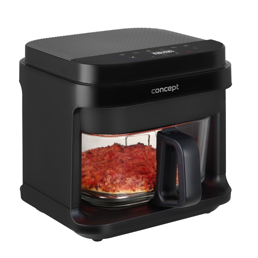 Concept FR5500 - Friggitrice a d'aria GLASS & FAST 5,5 l 1200W/230V nero