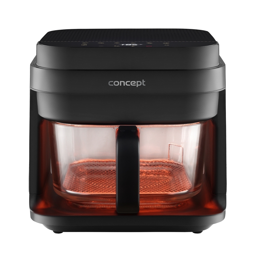 Concept FR5500 - Friggitrice a d'aria GLASS & FAST 5,5 l 1200W/230V nero