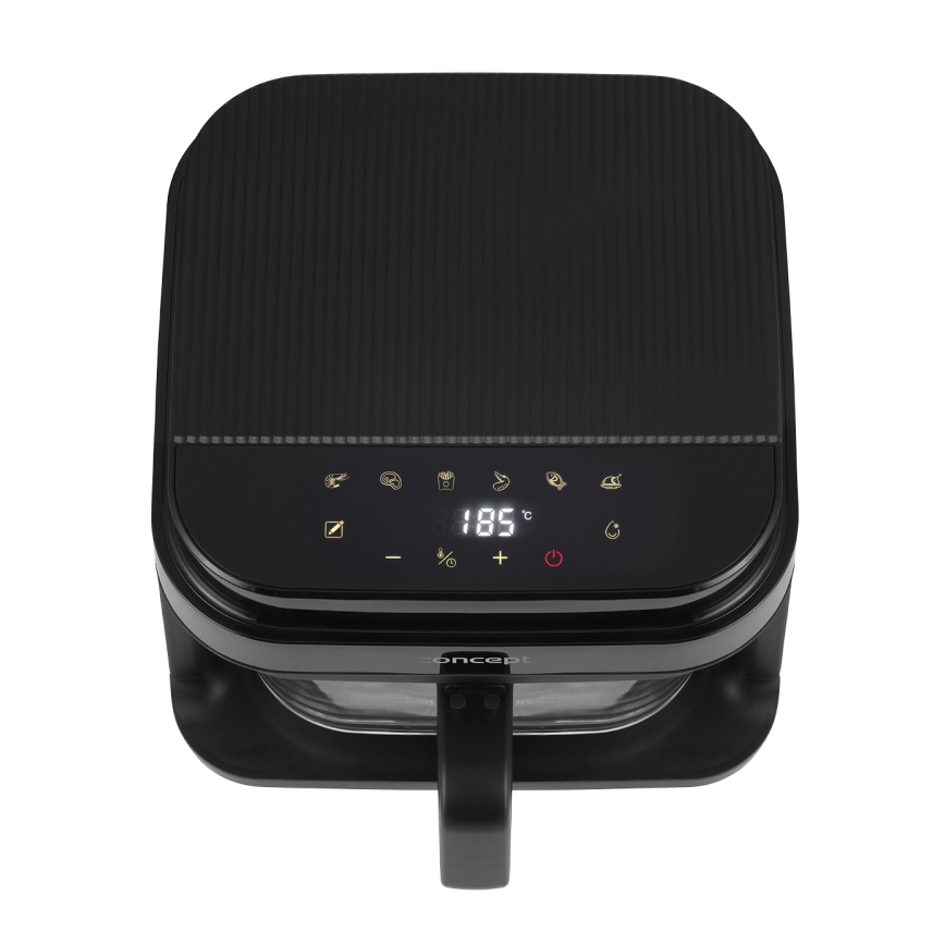Concept FR5500 - Friggitrice a d'aria GLASS & FAST 5,5 l 1200W/230V nero