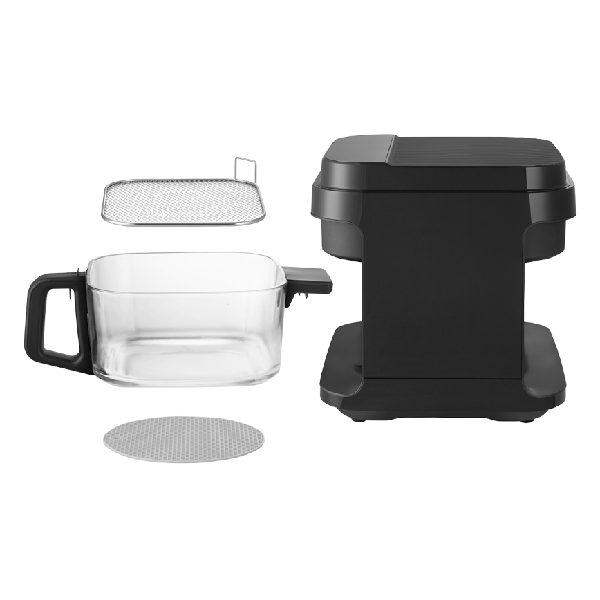 Concept FR5500 - Friggitrice a d'aria GLASS & FAST 5,5 l 1200W/230V nero