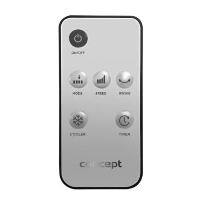 Concept OV5230 - Rafraîchisseur d'air portable 2 en 1, 6 l, 80 W/230 V, blanc + télécommande