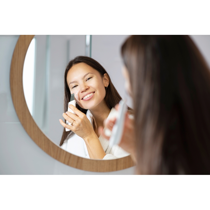 Concept PO2030 - Spatola cosmetica a ultrasuoni PERFECT SKIN 2,5W/5V USB 600 mAh bianco
