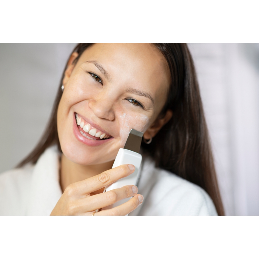 Concept PO2030 - Spatule cosmétique à ultrasons PERFECT SKIN 2,5W/5V USB 600 mAh blanc