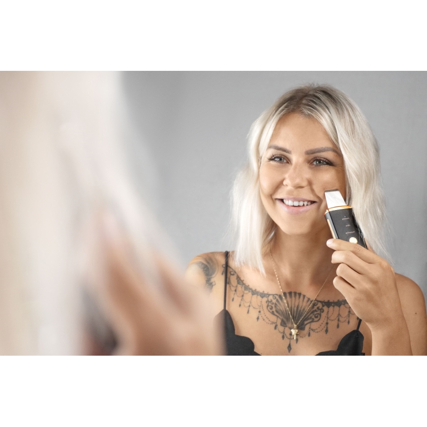 Concept PO2060 - Spatule cosmétique à ultrasons PERFECT SKIN 3,5W/5V USB 500 mAh IPX6 noir