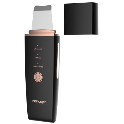 Concept PO2060 - Spatule cosmétique à ultrasons PERFECT SKIN 3,5W/5V USB 500 mAh IPX6 noir