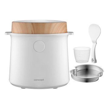 Concept RE3030 - Cuiseur à riz numérique 2 en 1 380 W/230 V 1,5 l blanc/décor bois