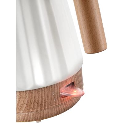 Concept RK0090 - Bollitore elettrico 1,5 l 1500 W/230 V bianco/effetto legno/ceramica