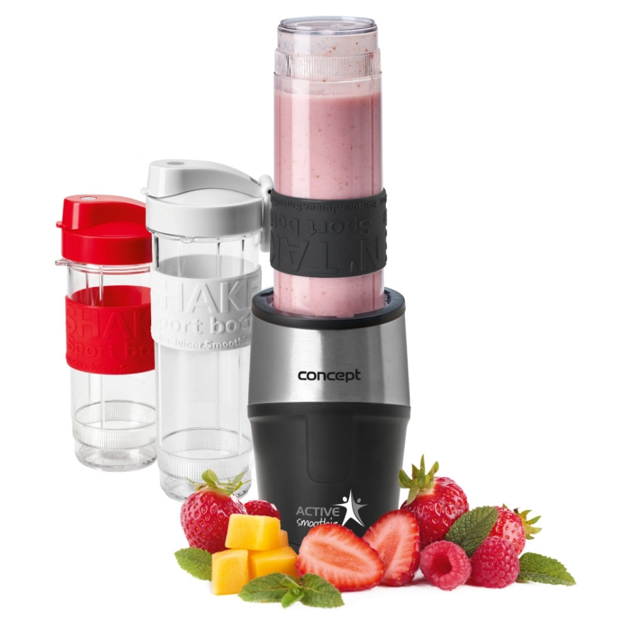 Concept SM3385 - Frullatore con accessori ACTIVE SMOOTHIE 500W/230V nero