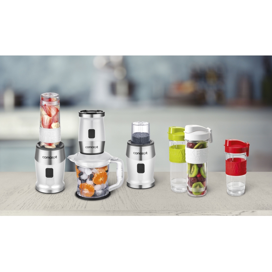 Concept SM3391 - Frullatore con accessori 700W/230V bianco