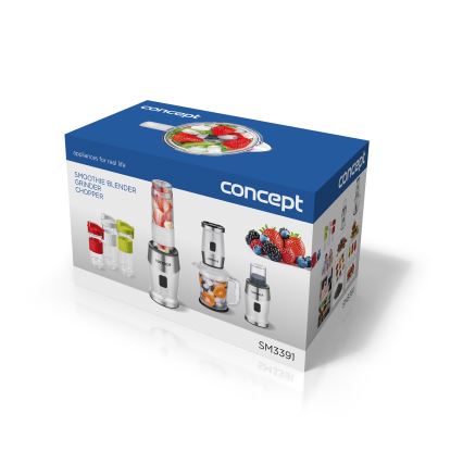 Concept SM3391 - Smoothie-Mixer mit Zubehör 700W/230V weiß